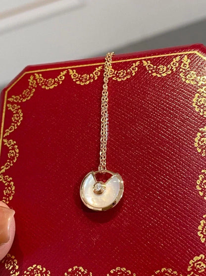 [Ornora Jewelry]AMULETTE ROSE GOLD MOP NECKLACE