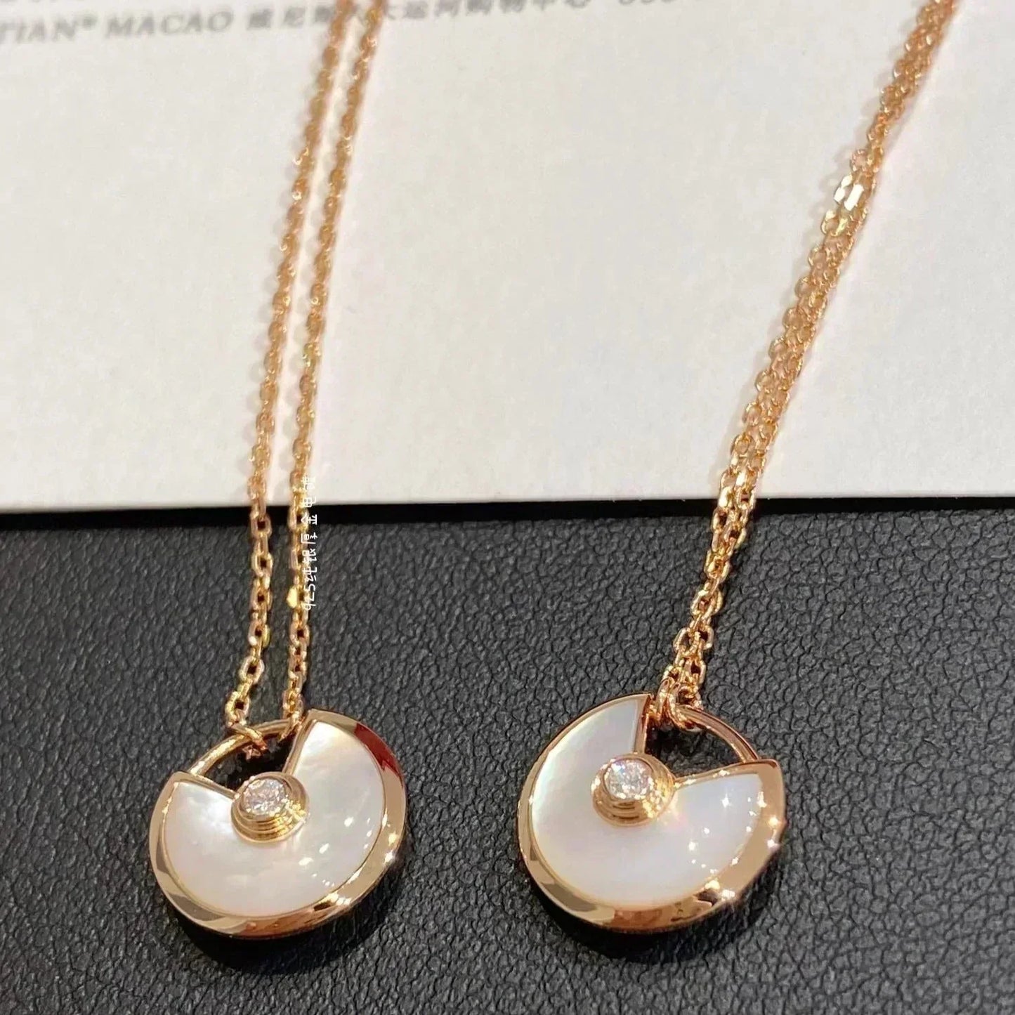 [Ornora Jewelry]AMULETTE ROSE GOLD MOP NECKLACE