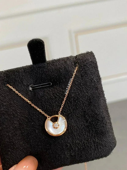 [Ornora Jewelry]AMULETTE ROSE GOLD MOP NECKLACE