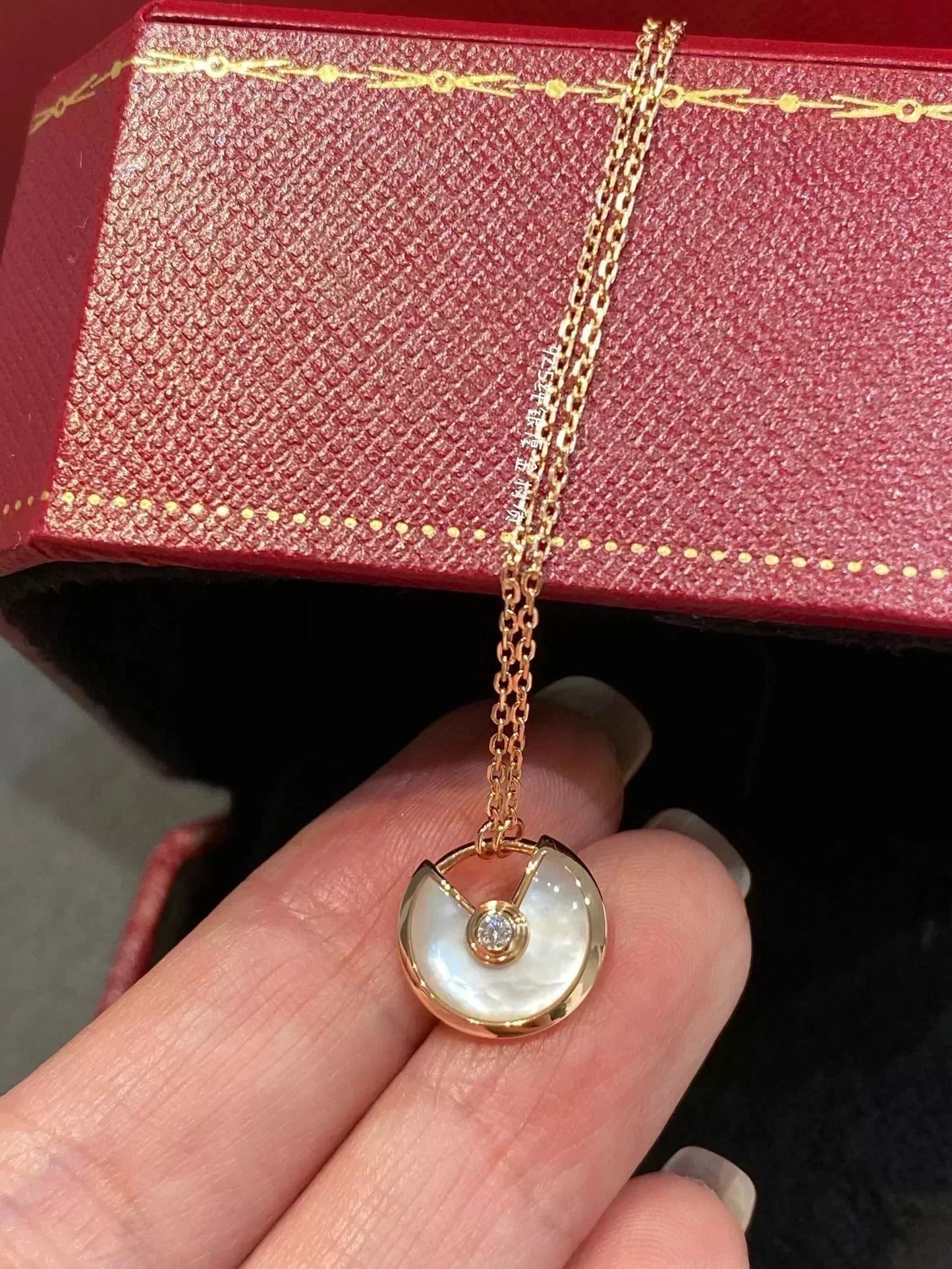 [Ornora Jewelry]AMULETTE ROSE GOLD MOP NECKLACE