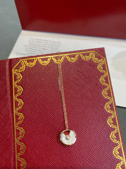 [Ornora Jewelry]AMULETTE ROSE GOLD MOP NECKLACE