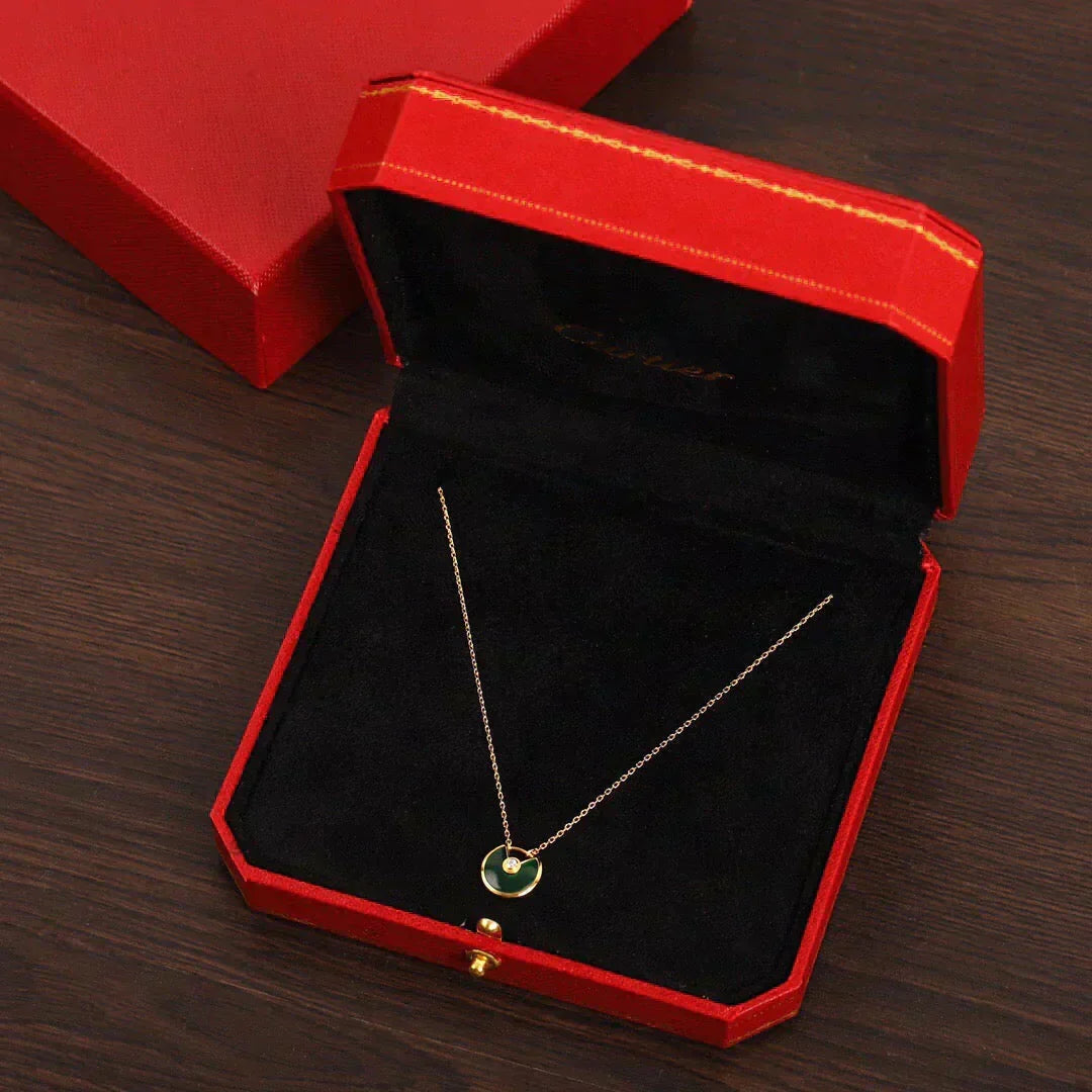 [Ornora Jewelry]AMULETTE GOLD MALACHITE NECKLACE