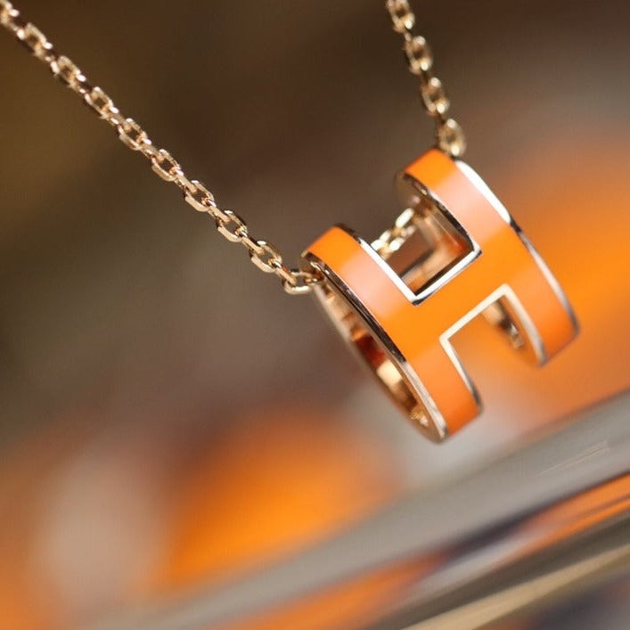 [Ornora Jewelry]POP H PEDANT PINK GOLD