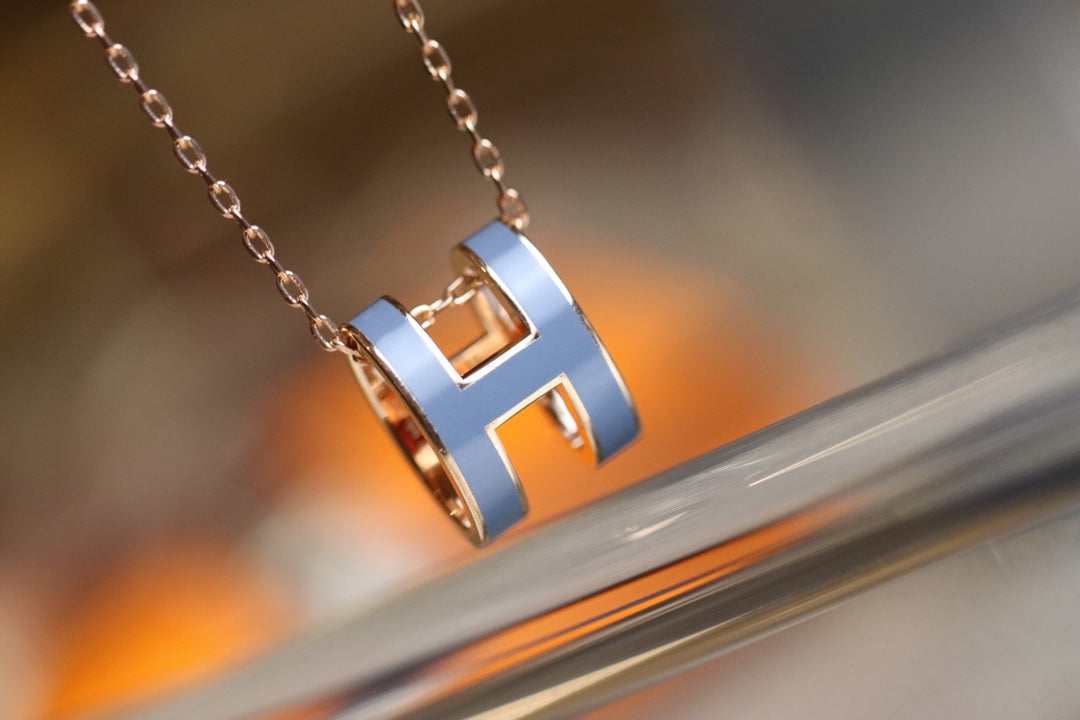 [Ornora Jewelry]POP H PEDANT PINK GOLD
