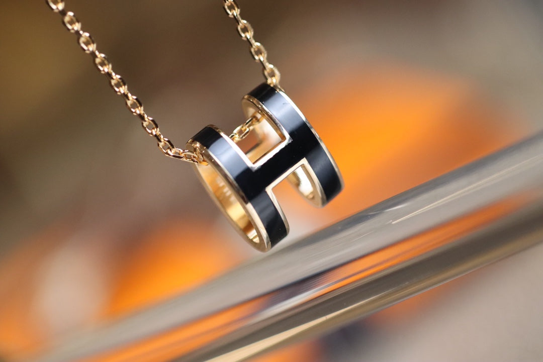 [Ornora Jewelry]POP H PEDANT PINK GOLD