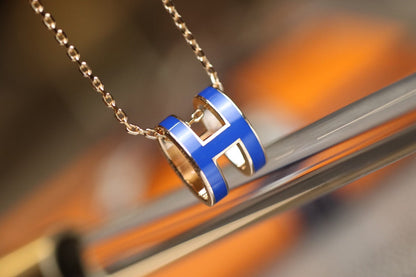 [Ornora Jewelry]POP H PEDANT PINK GOLD
