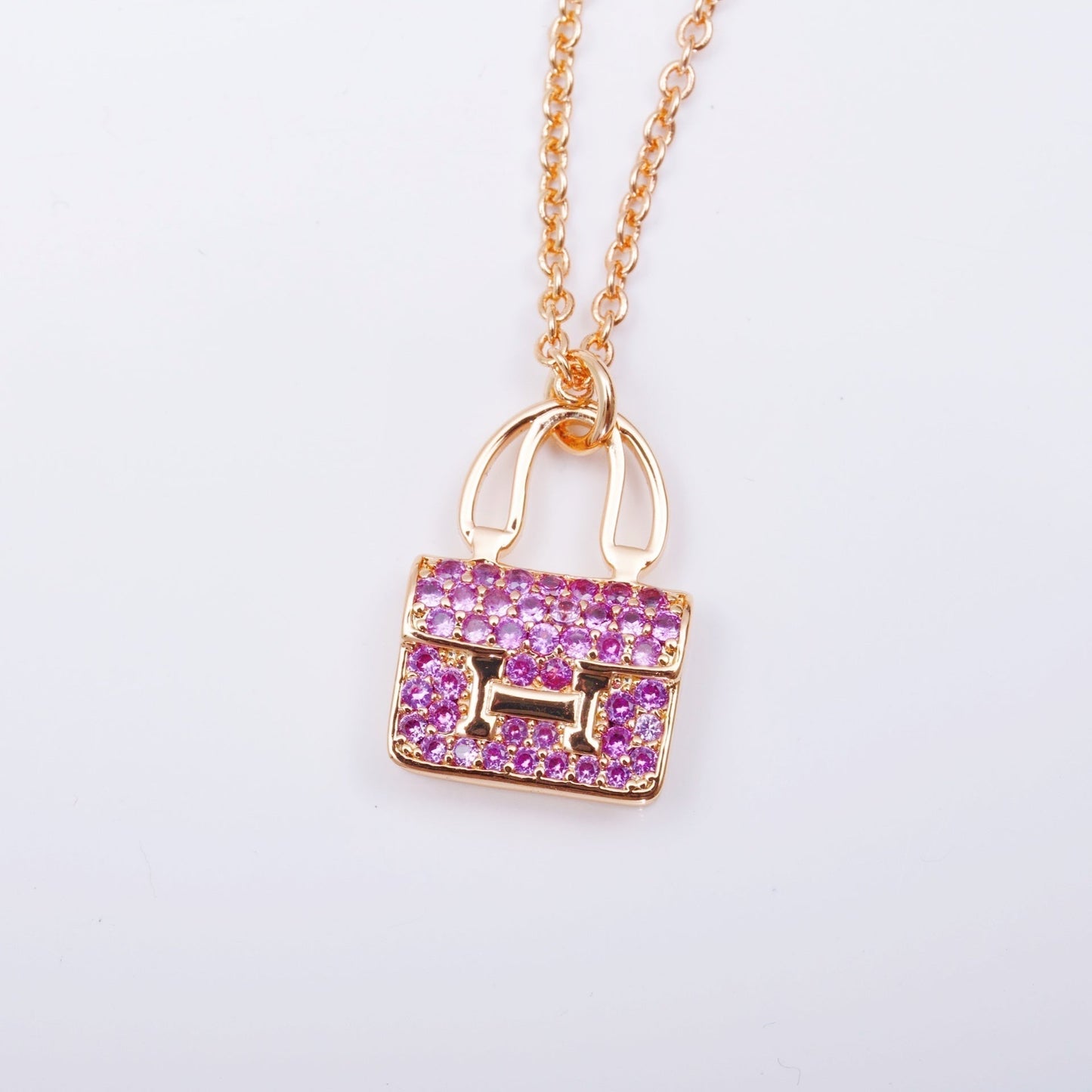 [Ornora Jewelry]CONSTANCE PEDANT PURPLE DIAMOND NECKLACE