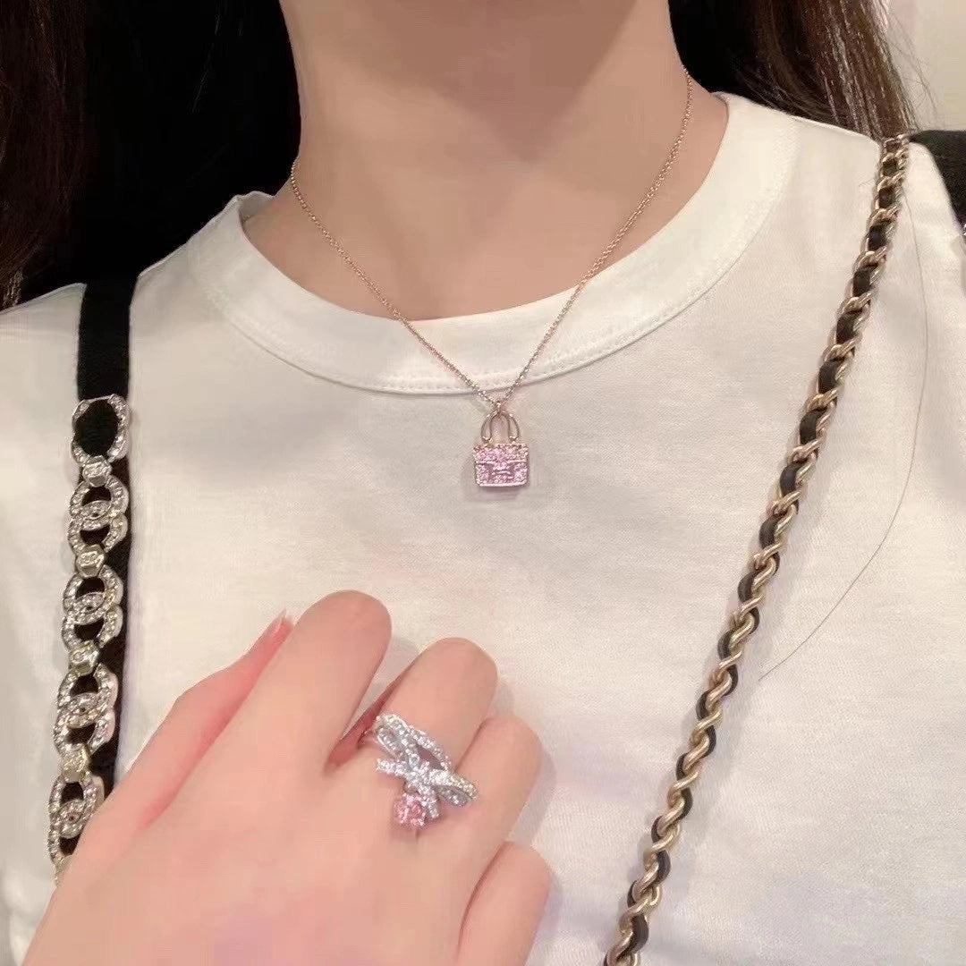 [Ornora Jewelry]CONSTANCE PEDANT PURPLE DIAMOND NECKLACE