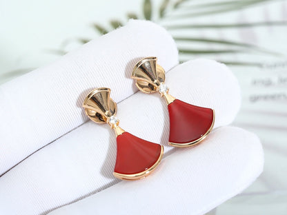 [Ornora Jewelry]DREAM Carnelian PINK GOLD EARRINGS