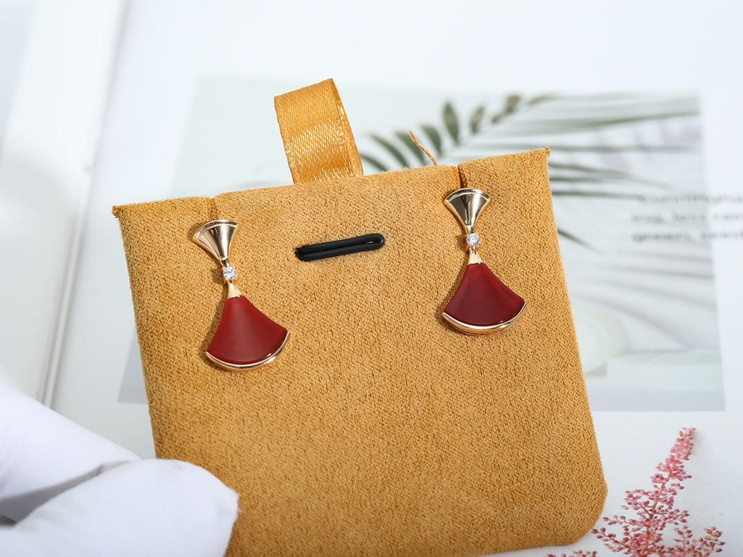 [Ornora Jewelry]DREAM Carnelian PINK GOLD EARRINGS