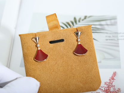 [Ornora Jewelry]DREAM Carnelian PINK GOLD EARRINGS