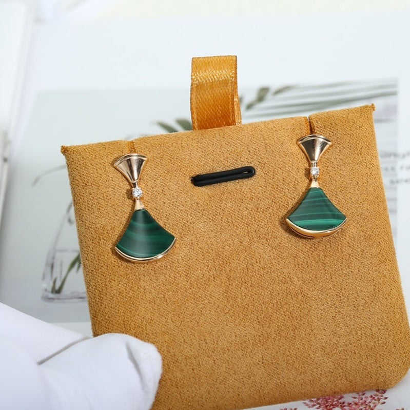 [Ornora Jewelry]DREAM MALACHITE PINK GOLD EARRINGS