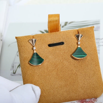 [Ornora Jewelry]DREAM MALACHITE PINK GOLD EARRINGS