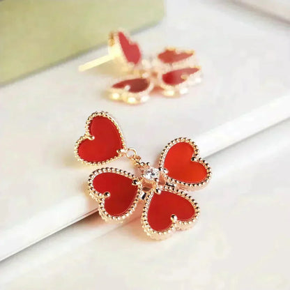 [Ornora Jewelry]SWEET CLOVER CARNELIAN EARRINGS