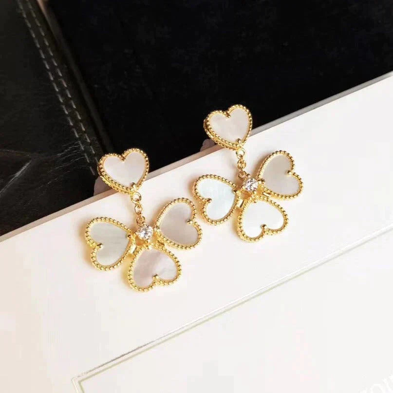 [Ornora Jewelry]CLOVER SWEET WHITE MOP EARRINGS