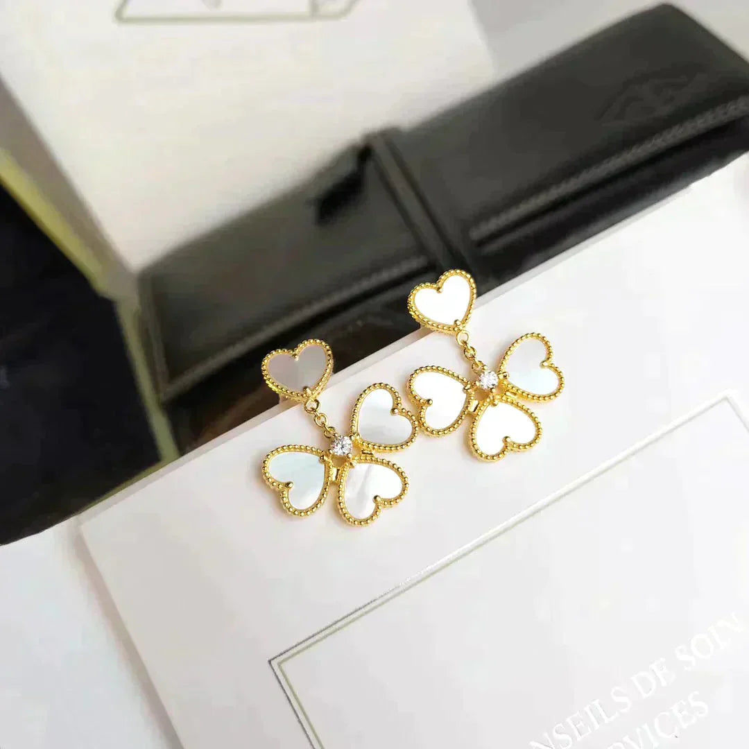 [Ornora Jewelry]CLOVER SWEET WHITE MOP EARRINGS