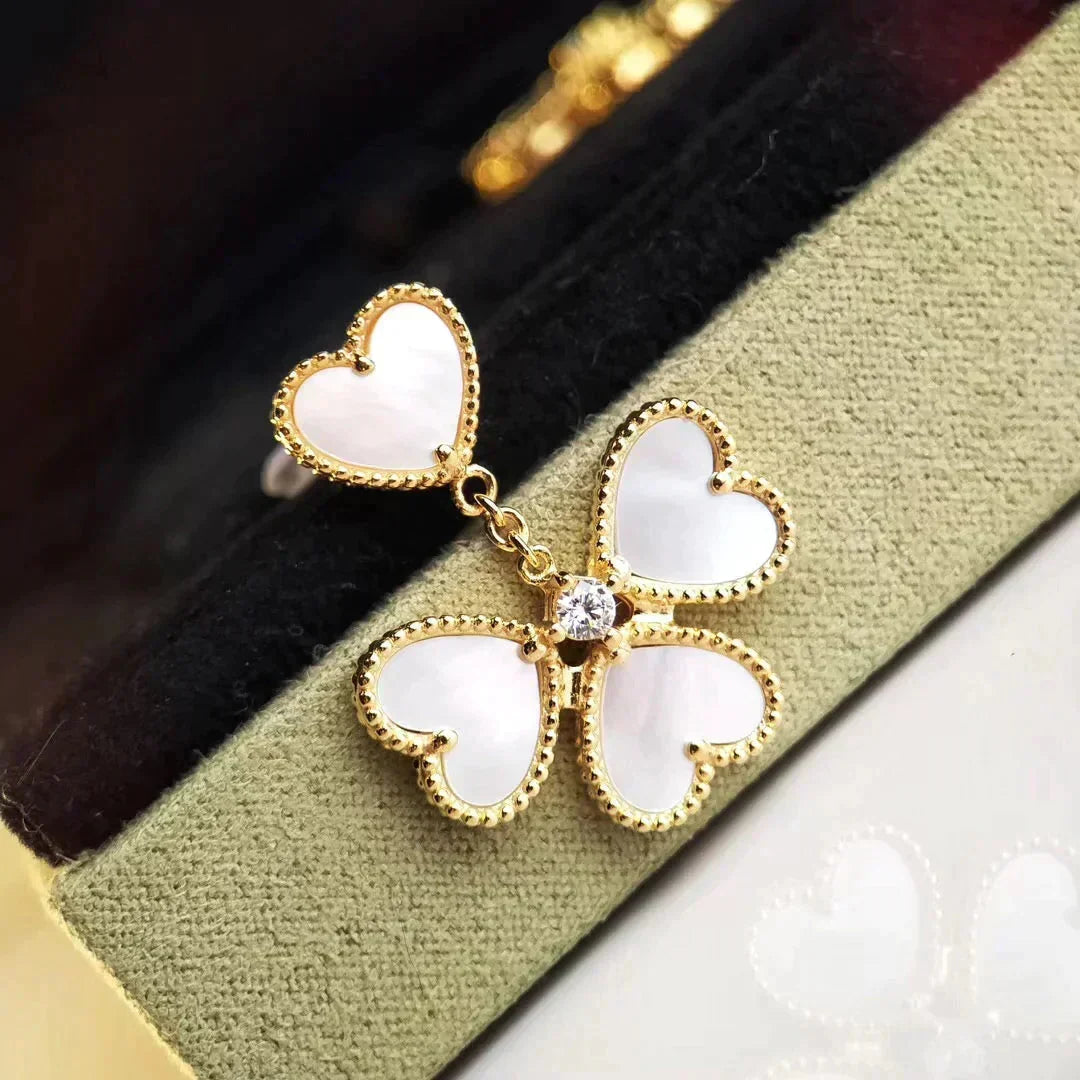 [Ornora Jewelry]CLOVER SWEET WHITE MOP EARRINGS