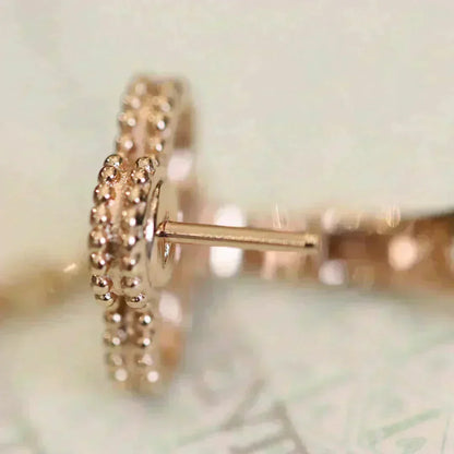 [Ornora Jewelry]CLOVER MEDIUM 1 MOTIFS FUll DIAMOND EARRINGS
