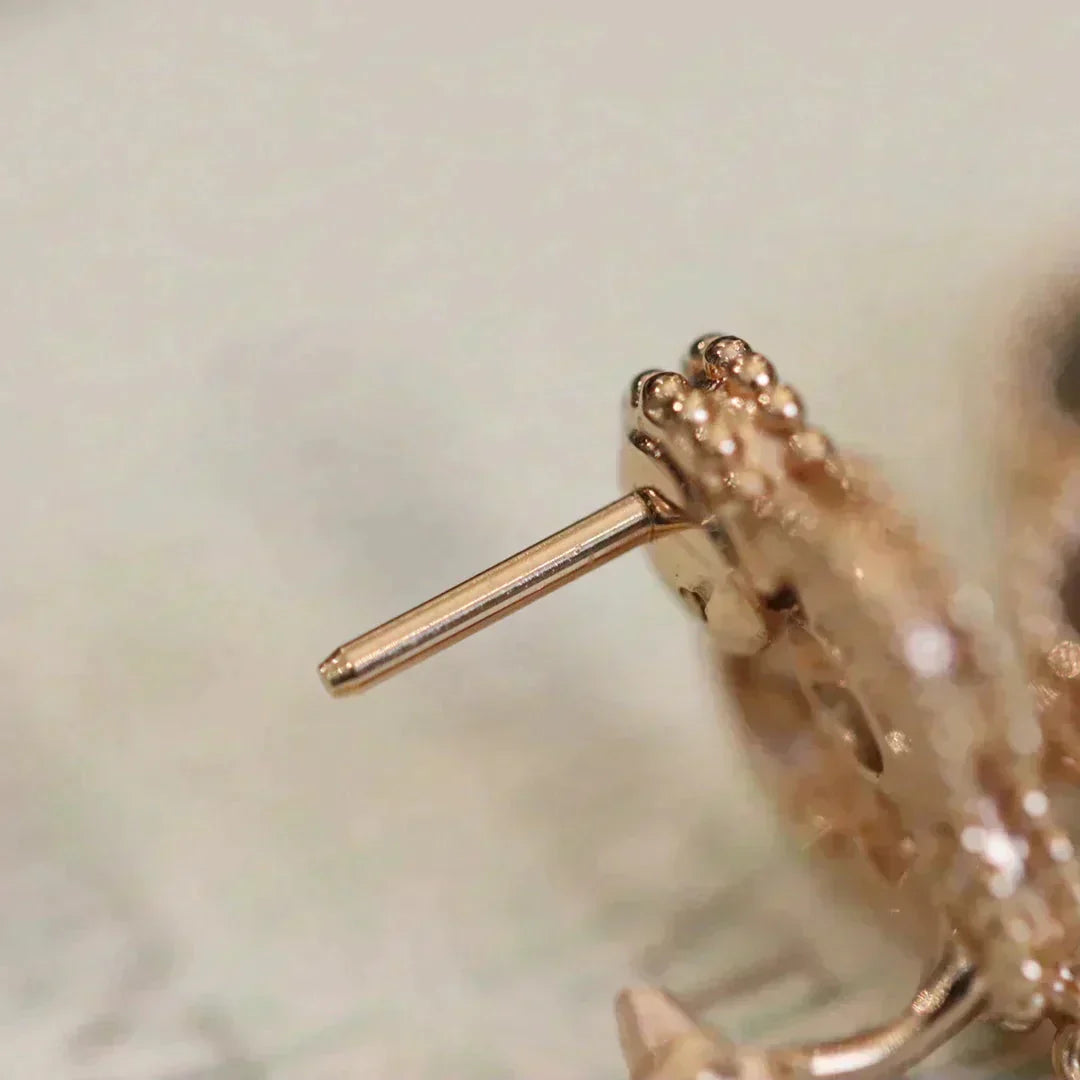 [Ornora Jewelry]CLOVER MEDIUM 1 MOTIFS FUll DIAMOND EARRINGS