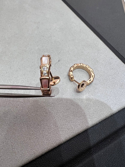 [Ornora Jewelry]SERPENTI MOP PINK GOLD EARRINGS