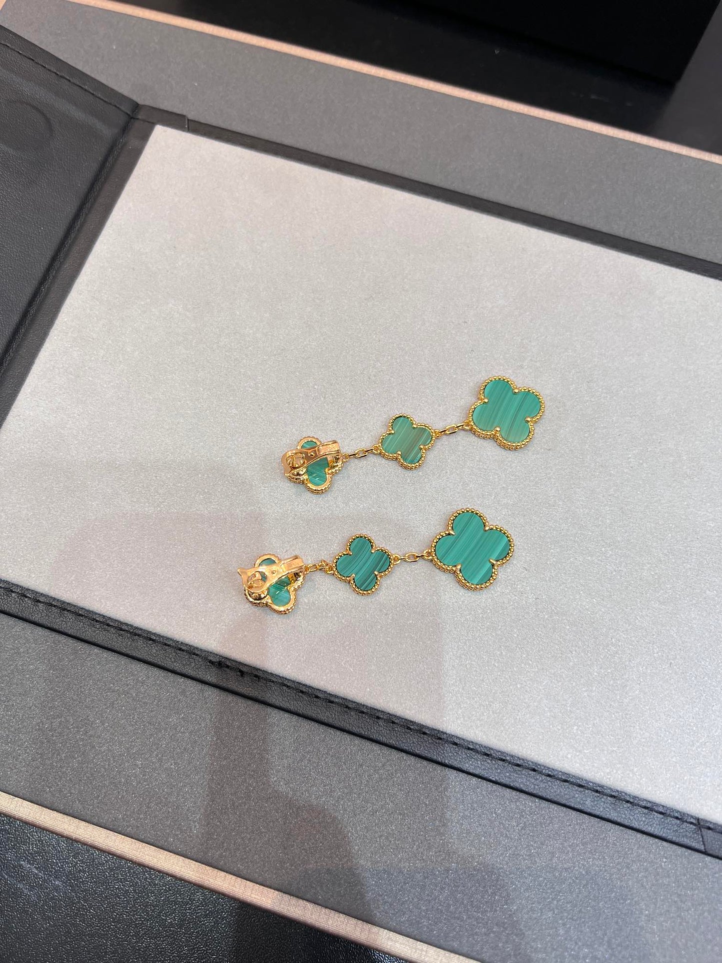 [Ornora Jewelry]CLOVER MALACHITE 3 MOTIFS GOLD