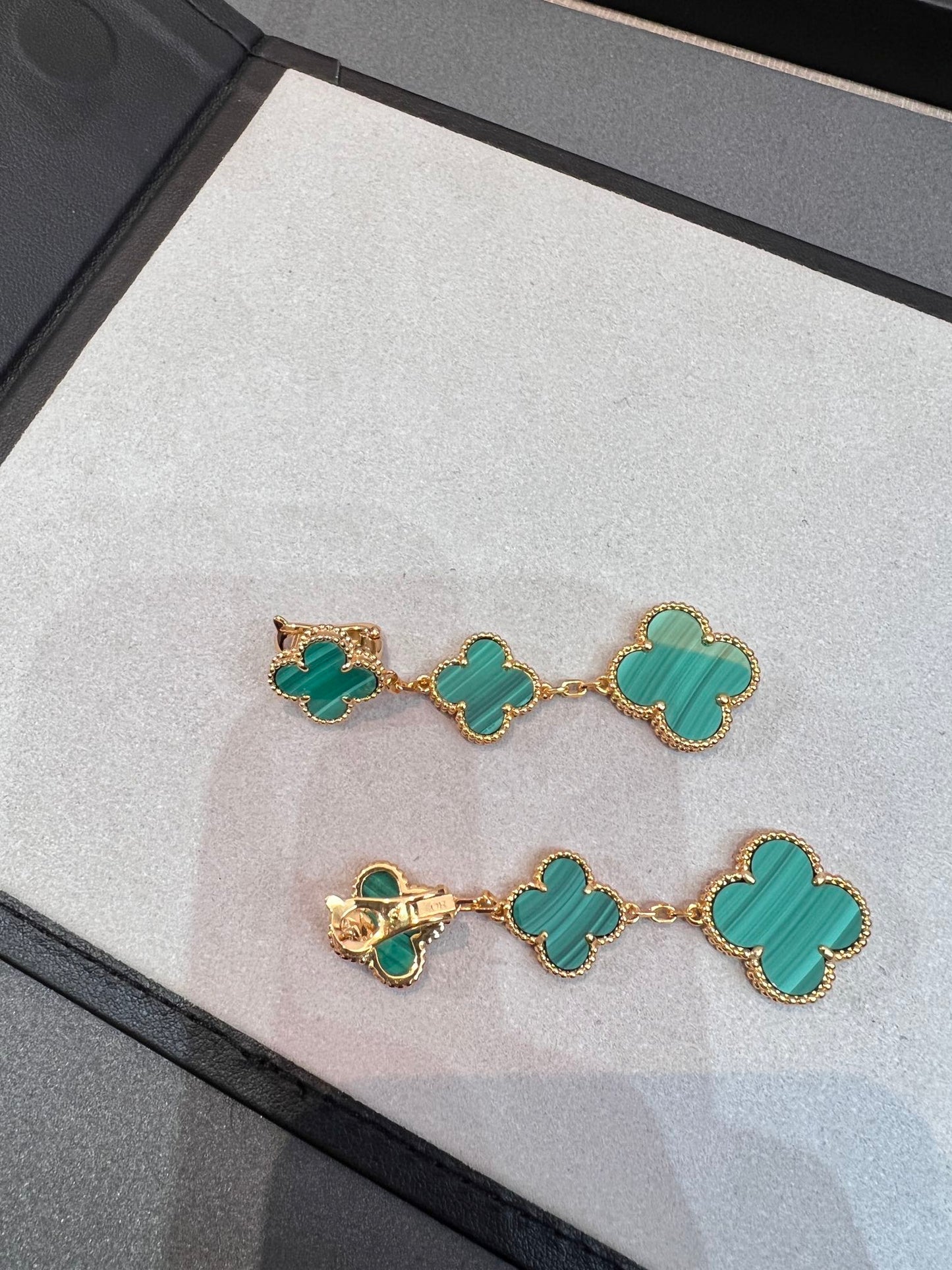 [Ornora Jewelry]CLOVER MALACHITE 3 MOTIFS GOLD