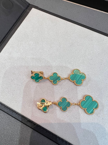 [Ornora Jewelry]CLOVER MALACHITE 3 MOTIFS GOLD