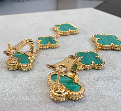 [Ornora Jewelry]CLOVER MALACHITE 3 MOTIFS GOLD
