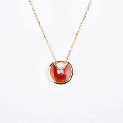[Ornora Jewelry]AMULETTE GOLD CARNELIAN ONYX NECKLACE