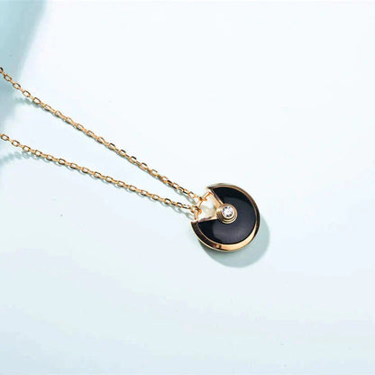 [Ornora Jewelry]AMULETTE GOLD CARNELIAN ONYX NECKLACE