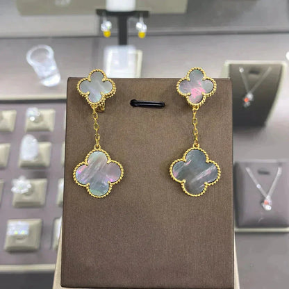 [Ornora Jewelry]CLOVER 2 MOTIFS  EARRINGS (MULTIPLE CHOICESC