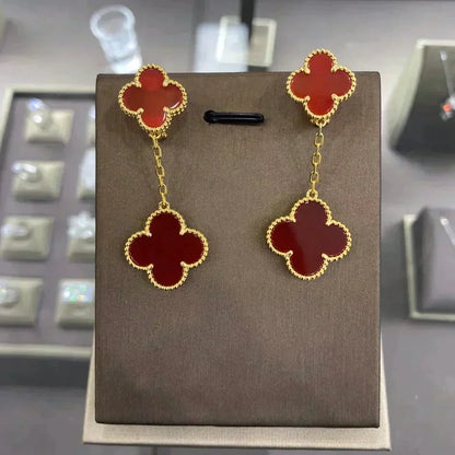 [Ornora Jewelry]CLOVER 2 MOTIFS  EARRINGS (MULTIPLE CHOICESC