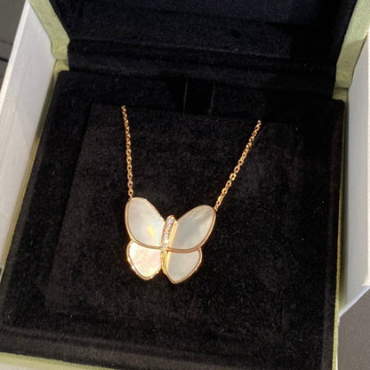 [Ornora Jewelry]BUTTERFLY GOLD MOP DIAMOND NECKLACE