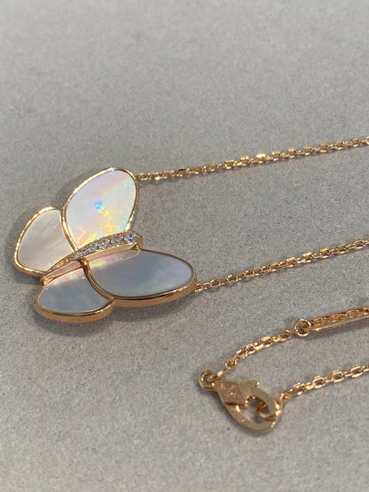 [Ornora Jewelry]BUTTERFLY GOLD MOP DIAMOND NECKLACE