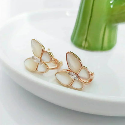 [Ornora Jewelry]BUTTERFLY MOP DIAMOND EARRINGS