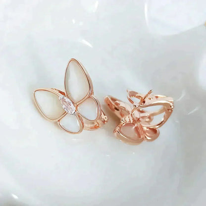 [Ornora Jewelry]BUTTERFLY MOP DIAMOND EARRINGS