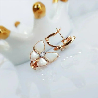 [Ornora Jewelry]BUTTERFLY MOP DIAMOND EARRINGS