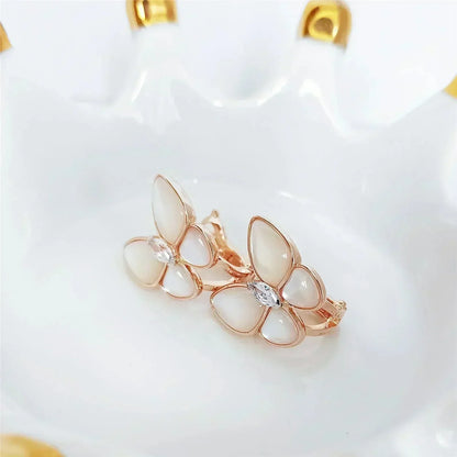 [Ornora Jewelry]BUTTERFLY MOP DIAMOND EARRINGS