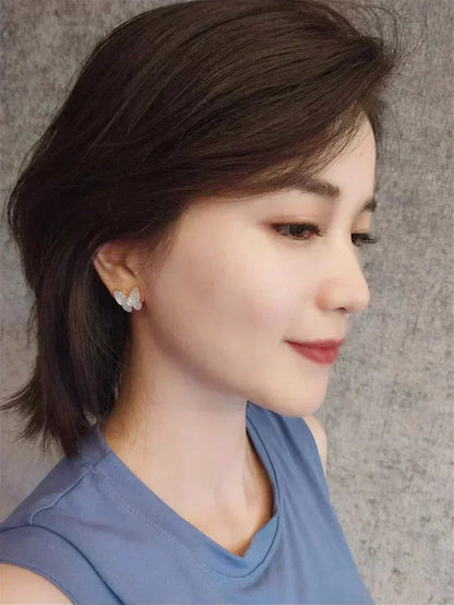 [Ornora Jewelry]BUTTERFLY MOP DIAMOND EARRINGS