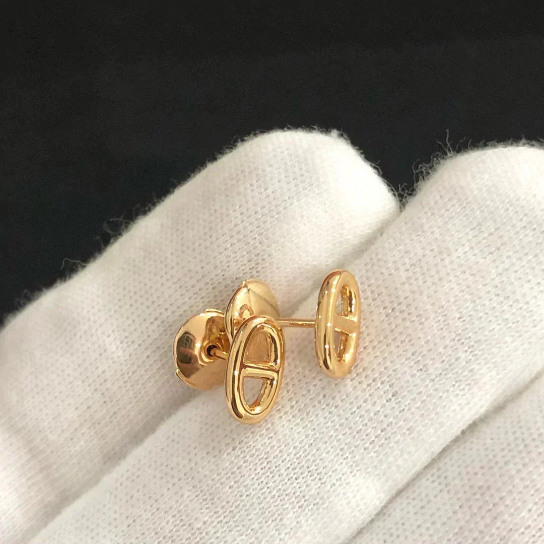 [Ornora Jewelry]CHAINE SMALL EARRINGS GOLD AND SILVER