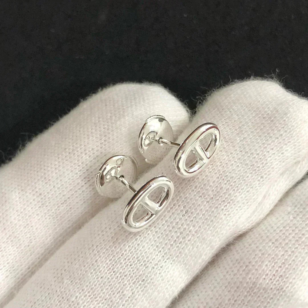 [Ornora Jewelry]CHAINE SMALL EARRINGS GOLD AND SILVER
