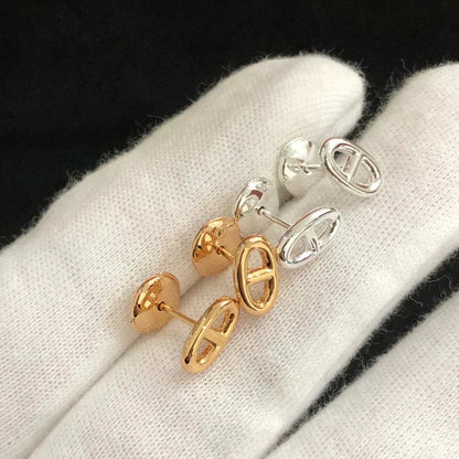 [Ornora Jewelry]CHAINE SMALL EARRINGS GOLD AND SILVER