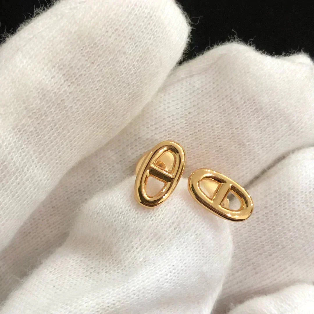 [Ornora Jewelry]CHAINE SMALL EARRINGS GOLD AND SILVER