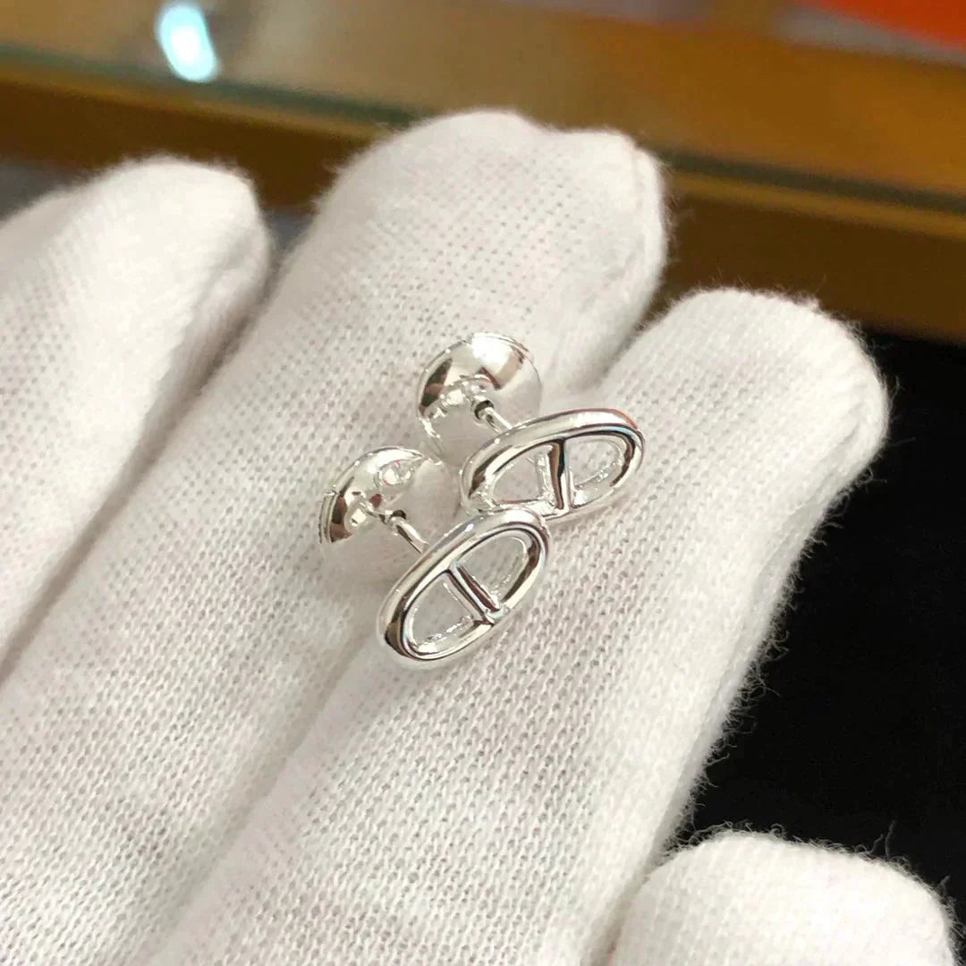 [Ornora Jewelry]CHAINE SMALL EARRINGS GOLD AND SILVER