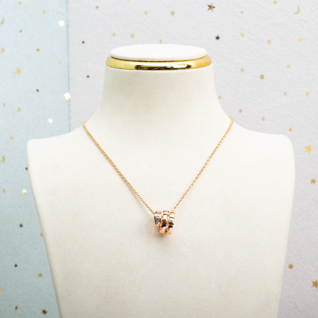[Ornora Jewelry]SERPENTI PINK GOLD NECKLACE DIAMOND
