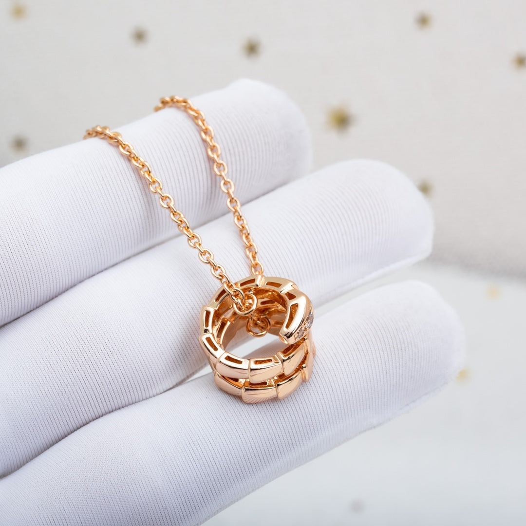 [Ornora Jewelry]SERPENTI PINK GOLD NECKLACE DIAMOND