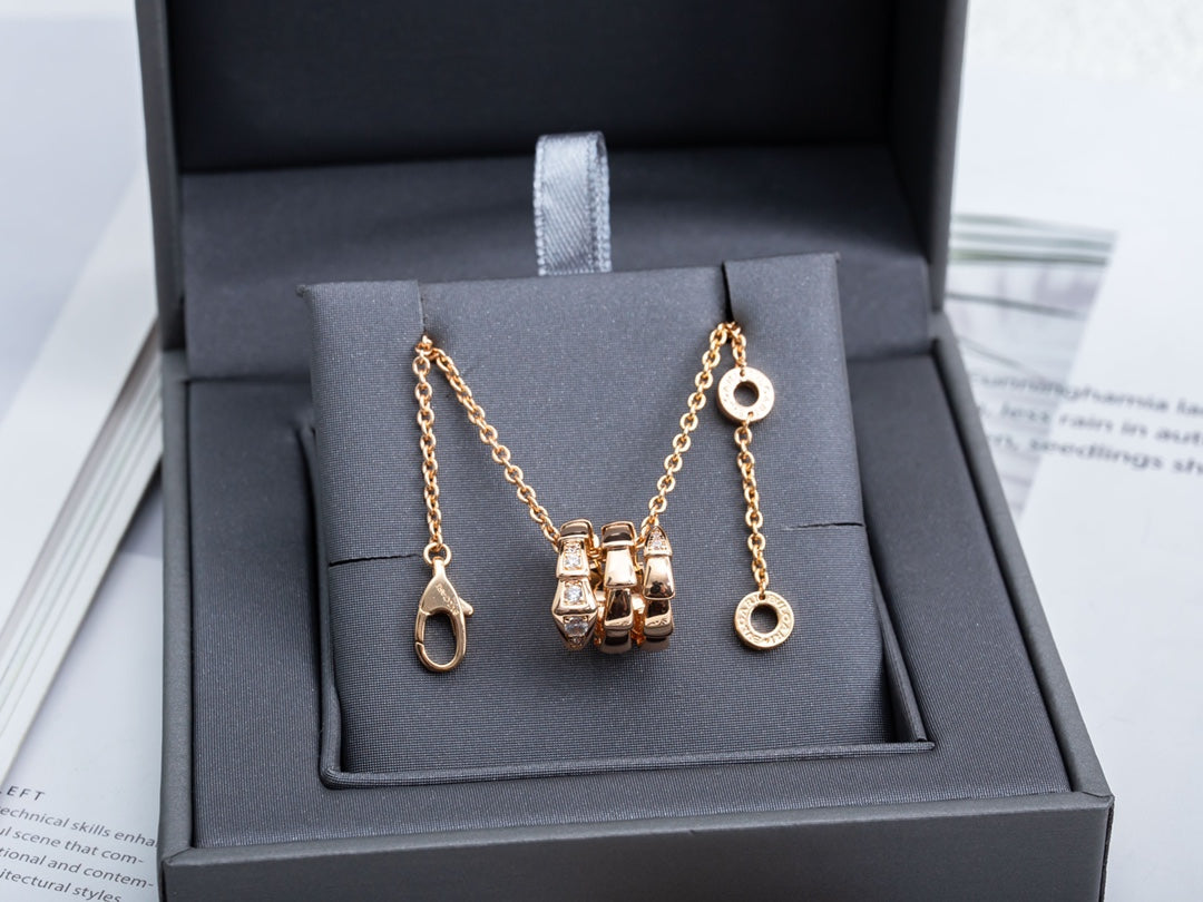 [Ornora Jewelry]SERPENTI PINK GOLD NECKLACE DIAMOND