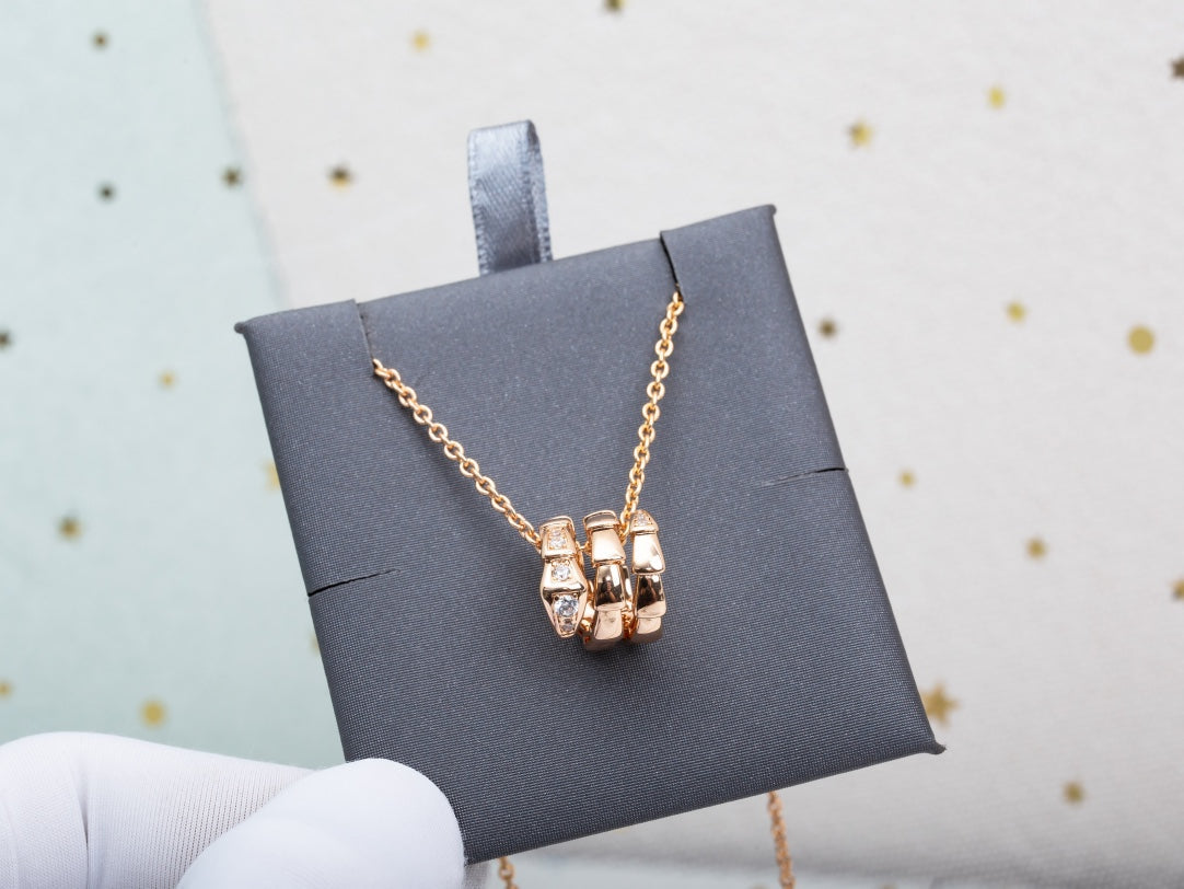 [Ornora Jewelry]SERPENTI PINK GOLD NECKLACE DIAMOND