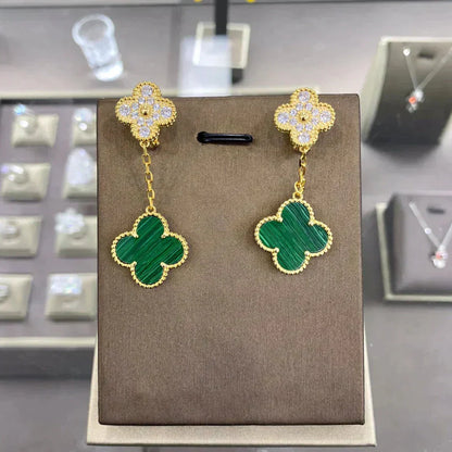 [Ornora Jewelry]CLOVER  2 MOTIFS  DIAMOND  EARRINGS (MULTIPLE CHOICESç´