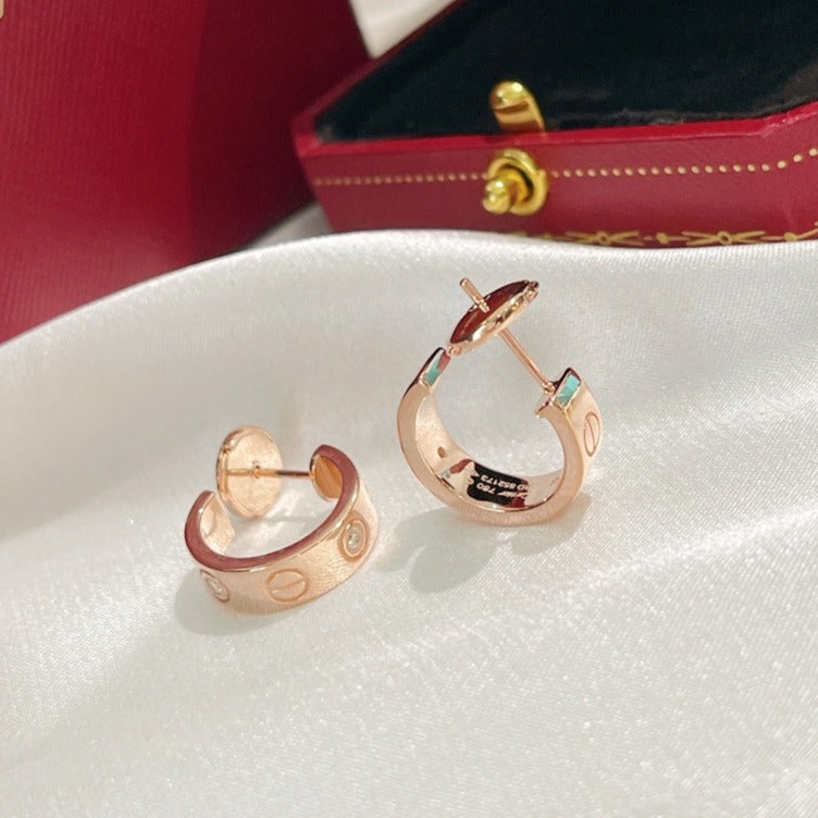 [Ornora Jewelry]LOVE EARRINGS 5.7MM 2 DIAMONDS